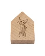 Magnetisches Holzhaus Blumenkanne