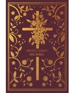 Neues Leben. Die Bibel - Golden Grace Edition, Bordeauxrot