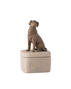 28177  Willow Tree Figur "Ich liebe meinen Hund" dunkel mit Aufbewahrungsbox