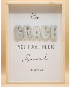 Wandbild aus Holz "GRACE" Ephesians 2.8