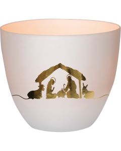 Windlicht aus Porzellan - Stille Nacht, heilige Nacht