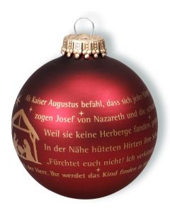 Christbaumkugel "Weihnachtsgeschichte"