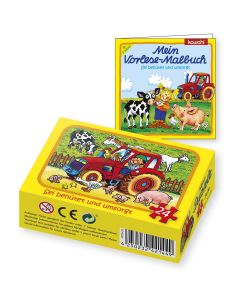 Set-Puzzle & Malbuch: Bauernhof
