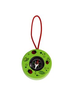Kompass für Kinder aus Holz - grün