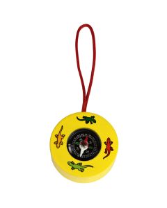 Kompass für Kinder aus Holz - gelb