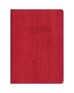 Die Heilige Schrift - Taschenbibel rot, Holzoptik
