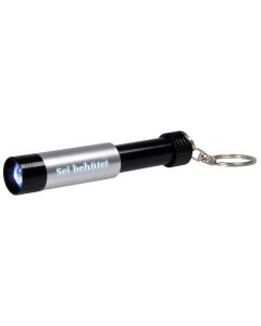 LED-Taschenlampe mit Schlüsselring - schwarz