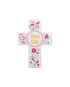Magnet Kreuz "Jesus lebt"