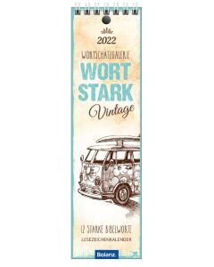Wortstark 2022 - Vintage - Lesezeichenkalender
