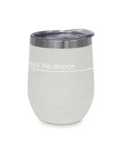 Thermobecher "enjoy the silence" taupe