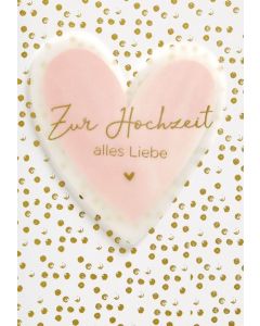 Faltkarte "Zur Hochzeit" - Herz