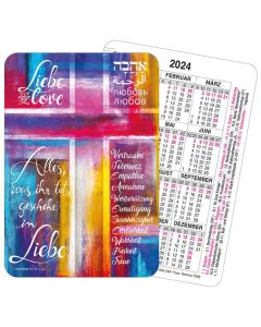 Jahreslosung 2024 - Spielkartenkalender Aquarell