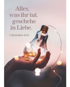 Jahreslosung 2024 - Poster A3 "Glühbirne"