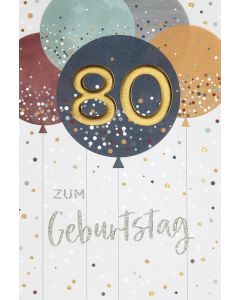 Faltkarte 80 "Zum Geburtstag"