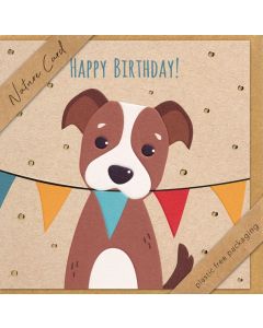 Faltkarte "Happy Birthday"/Hund