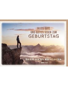 Faltkarte "Zum Geburtstag"/Bergsteiger