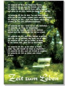 Großposter: Zeit zum Leben