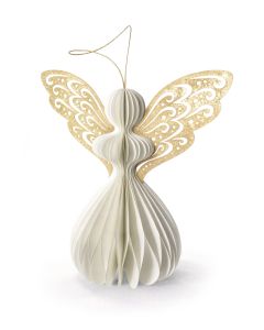 Engel aus Wabenpapier (weiß)