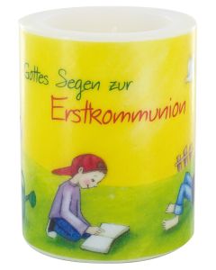 Lampionkerze "Gottes Segen zur Erstkommunion"