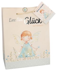 Butzon & Bercker Geschenktüte zur Geburt – Tüte Glück mit kleinen Aufmerksamkeiten für frisch gebackene Eltern, ideales Mitbringsel zur Geburt eines Babys