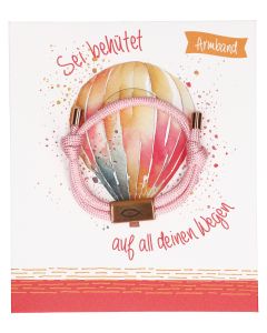 Altrosa Textilarmband mit Fisch-Anhänger: Sei behütet auf all deinen Wegen