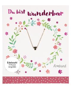 Armband aus Edelstahl mit Engel-Anhänger