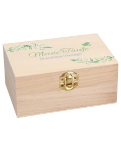 Holz-Erinnerungskiste zur Taufe