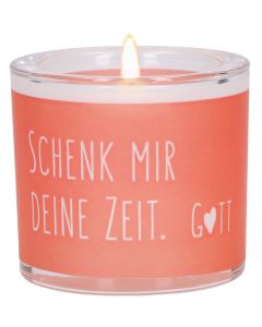 LichtMoment „Timeout" Glas-Windlicht in Orange