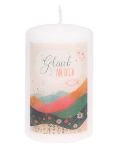 Kleine Stumpenkerze „Glaube an Dich“