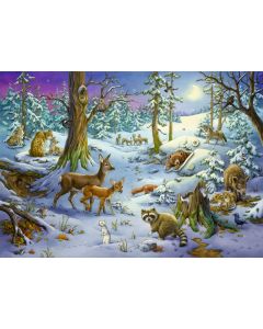 Sticker-Adventskalender – Tiere im Winterwald