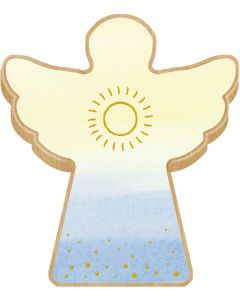 Holzengel mit Büchlein – Mein kleiner Schutzengel