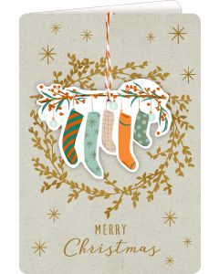 Weihnachtskarte mit Kuvert – Fröhliche Weihnachten (Kugel)