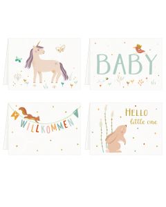 Mini-Grußkarten – Willkommen
