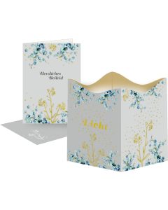 Windlicht-Trauerkarten – Vergiss mein nicht