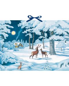 Wand-Adventskalender – Wintertiere bei Nacht