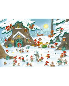 Sticker-Adventskalender – Im Wichtel-Wimmelwald