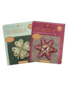 DIY-Broschen mit Perlen und Pailletten
