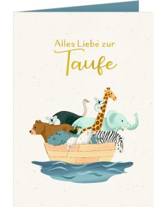 Pop-up-Grußkarte – Alles Liebe zur Taufe