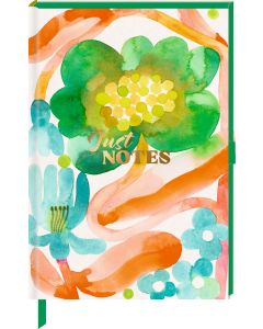 Notizbuch DIN A5 – Just Notes (Green Flower)