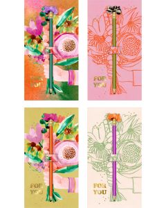 Karte mit Bleistift - Blumengrüße - Schöner Schenken