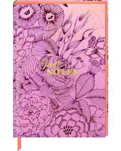Notizbuch DIN A5 – Just Notes (Line Purple Flowers)