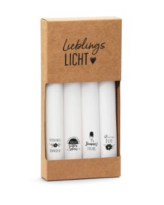 4er-Set Stabkerzen - Frühling