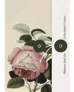 Notizbuch mit Knopf - Blumen sind ein Liebesbrief Gottes