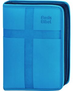 BasisBibel. Die Kompakte. Kunstlederhülle mit Reißverschluss. hellblau