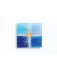 Lichtbild Kreuz: Irischer Segen – Blau