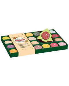 Duftkerzen-Adventskalender mit Keramikleuchter