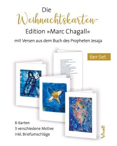 6er-Set Weihnachtskarten »Marc Chagall«
