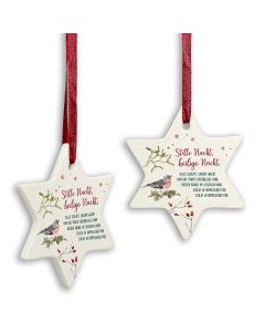 2er-Set Stern-Anhänger »Stille Nacht, heilige Nacht«