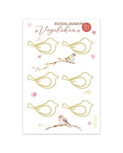 6er-Set Büroklammern »Vögelchen«