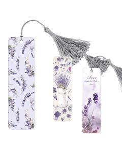 3er-Set Lavendelduft-Lesezeichen »Lesen stärkt die Seele«